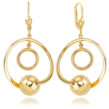 Šperk Olivie Zlaté náušnice s kuličkou Au 585/1000