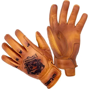 Moto rukavice W-TEC Letní kožené moto rukavice Gatorrano hnědá - L