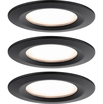 Koupelnové svítidlo PAULMANN LED vestavné svítidlo Nova Plus Coin základní sada nevýklopné IP44 78mm Coin 3x6W 230V stmívatelné 2700K - PAULMANN P 93081