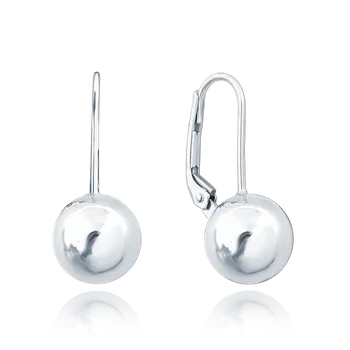 Náušnice Olivie Zlaté náušnice z bílého zlata kuličky Au 585/1000