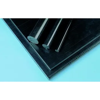 Závitová tyč Acetalová tyč Černá, délka: 1m x 12mm v prům.