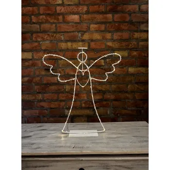 Figurka Anděl lásky s led světýlky - 2 barvy anděla Barva: Malý bílý