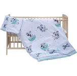 Povlečení do postýlky 2dílné Scarlett Tigi - tyrkysová 90 x 120 cm