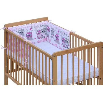 Scarlett Mantinel do postýlky 4dílný - Kulíšek - 180 x 30 cm - růžová