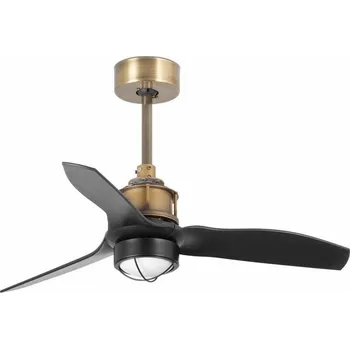 Dekorativní svítidlo FARO JUST FAN XS LED, starozlatá/černá, stropní ventilátor 81cm - FARO FARO 33429-10