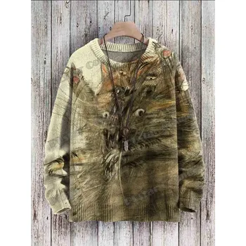 Dámský svetr Svetr s 3D potiskem obličeje CS404 Velikost: M, Barva (Varianta): Svetr 9