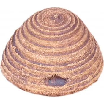 Pleva - Keramická dekorace pro dům i zahradu - včelí úl malý - průměr 4 cm, výška 2,5 cm