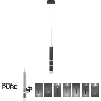 PAULNEUHAUS PURE-VEGA LED závěsné svítidlo antracit 3000K - PAUL NEUHAUS PN 2211-18