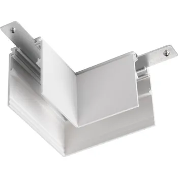 Bodové svítidlo SLV - BIG WHITE L-spojka mechanická 48 V TRACK, pro nástavbovou lištu hlub., vlevo, bílá - BIG WHITE (SLV) LA 1006582