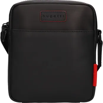 Pánská aktovka Pánská kožená taška přes rameno Bugatti Rognar - černá