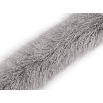 Našívací umělá kožešina plochá 9 x 4,5 x 100 cm šedá Našívací umělá kožešina plochá 9 x 4,5 x 100 cm šedá