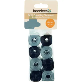 sáček na exkrement Beeztees Sáčky na psí exkrementy černé a šedé 8x20ks