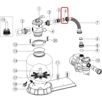Těsnění adaptéru hadice TOP SS