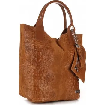 Kabelka Kožené kabelka shopper bag Vittoria Gotti zrzavá V877