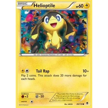 Sběratelská karetní hra Pokémon PHF 028/119 Helioptile - Phantom Forces Stav: Excellent, Verze: NORMAL