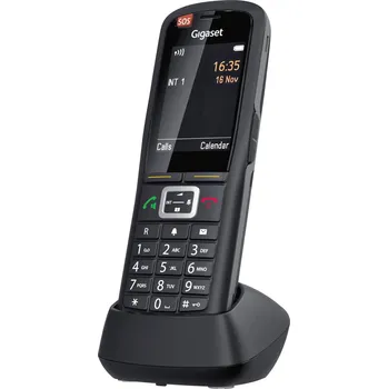 Stolní telefon Gigaset Zubehör Telefonanlagen DECT, GAP bezdrátový analogový telefon bluetooth, se základnou, PIN kód, vibrace, opakované vytáčení černá