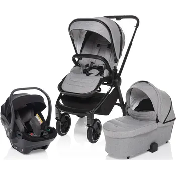 Přeprava dětí Zopa Set kočárek Move Cross + korba XL + adaptér + autosedačka, Silver Grey/Black