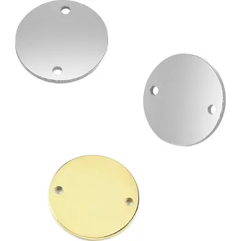 Materiál na výrobu šperku Leštěné 8-12mm nerezové konektory Kolečka - 1Ks - 10mm / Nerez RL