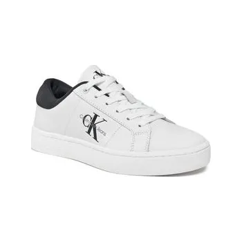 Dámské tenisky Sneakersy Calvin Klein Jeans Classic Cupsole Lowlaceup Lth Wn YW0YW01444 Bílá 39
