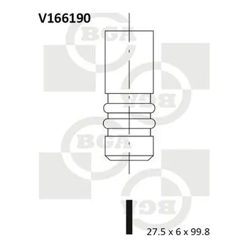Ventil motoru Sací ventil BGA V166190