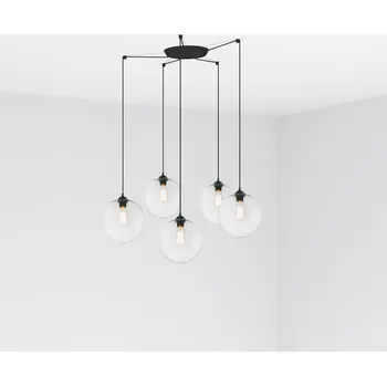 FARO CLARA závěsné svítidlo, transparentní, 5L - FARO FARO 64128-5L