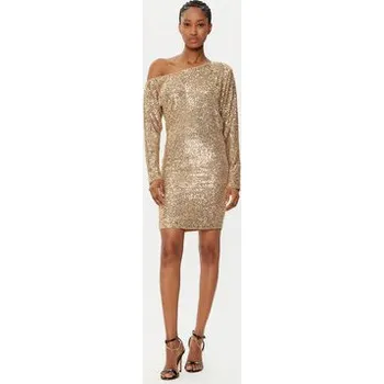 Dámské oblečení Marciano Guess Koktejlové šaty 5RGK69 6166A Zlatá Bodycon Fit 40