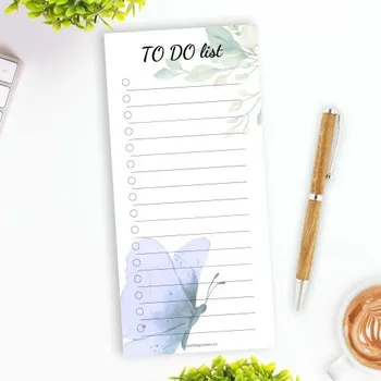 Zápisník To-do list - Motýl