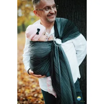Šátek na nošení dítěte RING SLING LITTLE FROG - HEMATIT - size M
