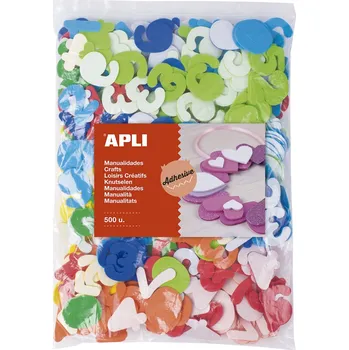 Jumbo pack- Číslice z pěnovky samolepicí mix barev - 500 ks APLI