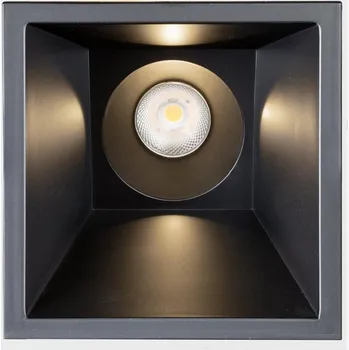 Koupelnové svítidlo KOHLLIGHTING NOON SQ ASYMETRIC zapuštěné svítidlo s rámečkem černá 5 W 3000K PUSH - KOHL-Lighting KHL K50806.01.RF.BK-BK.38.ST.8.30.PU