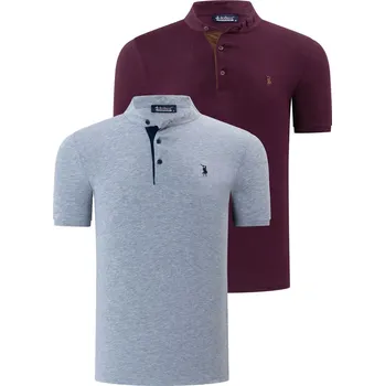 Pánská košile Pánská polokošile dewberry dewberry šedá | tmavě červená 2179935