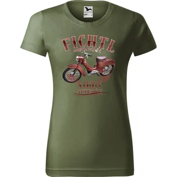 JAWA 555 PIONÝR "Pařez", Fichtl nikdy nezemře, v2 - Dámské tričko Basic - Nejoblíbenějí - S