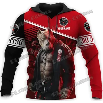 Dámská mikina Mikina s potiskem pes Pitbull 3D CS388 Velikost: XL, Barva (Varianta): Mikina