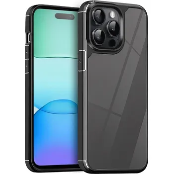Náhradní kryt pro mobilní telefon Pouzdro silikon Apple iPhone 13 PRO Color Shock černý rámeček, záda pevná transparentní