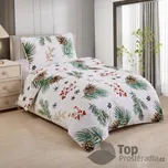 Mikroplyšové povlečení Premium 140x200+70x90 Šišky