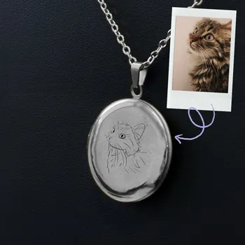 Řetízek Řetízek otevírací medailonek na fotku - STŘÍBRNÝ