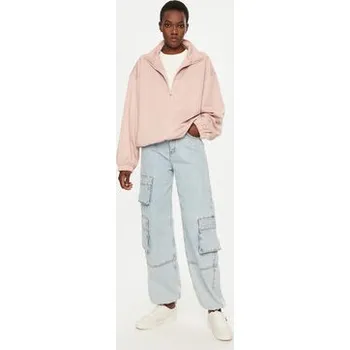 Dámská mikina HUGO Mikina Dicole_B 50531182 Růžová Oversize XS