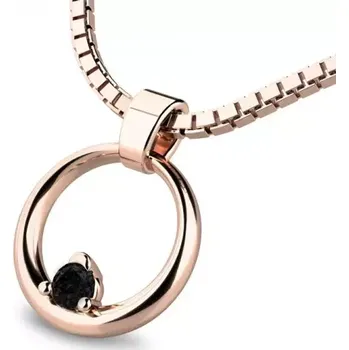 Přívěsek Dámský přívěsek žluté zlato 585/1000 140023-CV-ZIR-Black bez řetízku