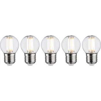 PAULMANN Filament set LED kapka E27 230V 5x5W 2700K čirá - PAULMANN P 5093