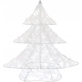 Vánoční dekorace Bílá vánoční dekorace LED svítící figurka pod stromeček 30 cm