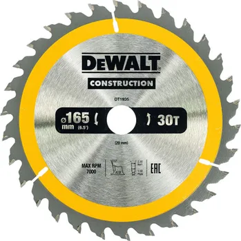 Pilový kotouč DeWALT DT1935 Pilový kotouč 165 x 20 mm, 30 zubů, ATB 10° free_store_pickup