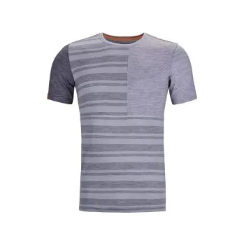 Ortovox 185 ROCK'N'WOOL SHORT SLEEVE M grey blend L; Šedá triko + DÁREK DLE VÝBĚRU!