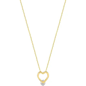 Náhrdelník Lillian Vassago Zlatý náhrdelník se srdcem a zirkonem LLV82-GN009Y varianty: 52cm + 3cm