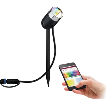Venkovní osvětlení PAULMANN Plug & Shine ZigBee RGBW spot Pike 4W 24V 40° IP65 antracit - PAULMANN P 94283