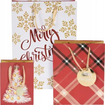 Dárková taška Dárková Taška Sada sáčků Vánoční tašky 3ks