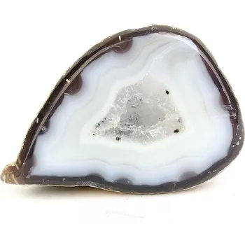 Přírodní kámen Achátová geoda přírodní šedá 202g (Brazílie)