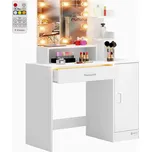 Deuba Toaletní stolek Jocelyn s LED osvětlením 140x90x40 cm - bílý