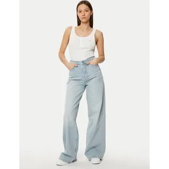 Tommy Jeans Top DW0DW19492 Bílá Slim Fit L