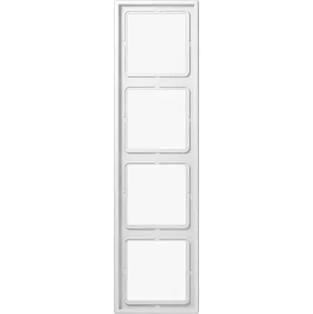 Příslušenství pro svítidlo JUNG Rámeček 4-násobný alpská bílá LS 984 WW - JUNG JU LS984WW