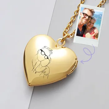 Řetízek Řetízek otevírací medailonek na fotku - ZLATÉ SRDCE